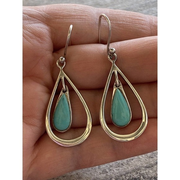 925 Earrings Dangles Drops Vintage Sterling Silver SX 925 Thailand 5.89g - Picture 6 of 11